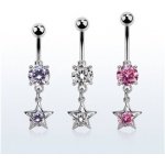 Piercingate piercing do pupíku hvězdička PBV00569 čirá – Zboží Dáma
