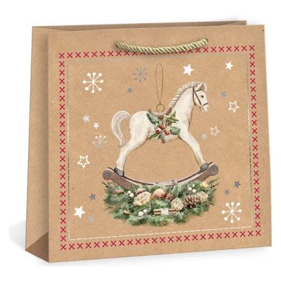 Argus Vánoční dárková taška NATUR - 33 x 33 cm - 0855-0006 – Hledejceny.cz