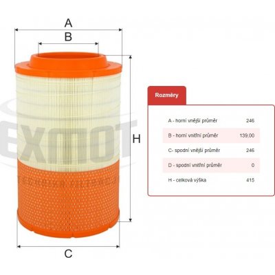 Filtr vzduchu wpo-426fr iveco e.cargo tector i,ii /100e-320 0172400_A – Hledejceny.cz