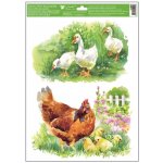 Anděl Přerov Okenní fólie malovaná velikonoční zvířátka 30 x 42 cm – Sleviste.cz