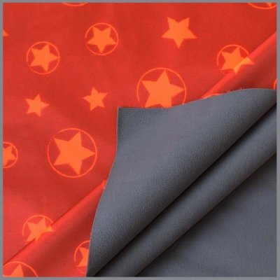 reflexní zimní softshell neonový s hvězdami - oranžová – Zboží Mobilmania
