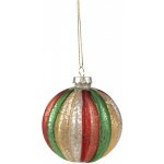Clayre & Eef Set 4ks barevná skleněné vánoční koule Nostalgic Christmas - 8*8 cm – Hledejceny.cz