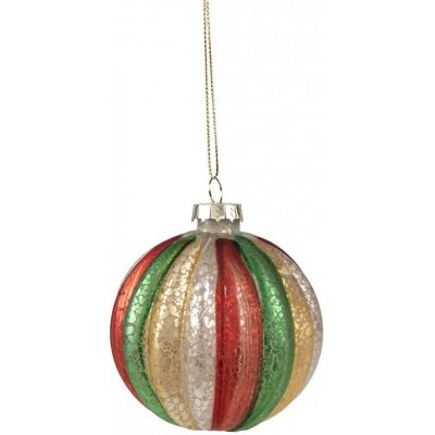 Clayre & Eef Set 4ks barevná skleněné vánoční koule Nostalgic Christmas - 8*8 cm – Hledejceny.cz