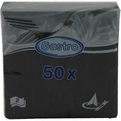 Mazurek Ubrousek černý 50ks dvouvrstvý 33x33cm – Zboží Dáma