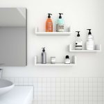 SONGMICS Nástěnná police do U bílá 3 ks 40/35/30 cm – Zboží Dáma