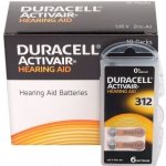 Duracell Activair DA 312 baterie do naslouchátka 6ks 4043752174748