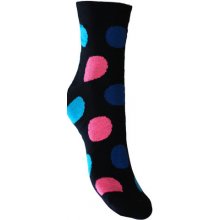 Veselé puntíkové ponožky černé