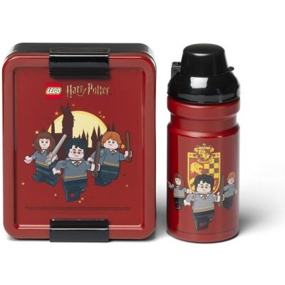 LEGO Harry Potter svačinový set (láhev 390 ml a box) - Nebelvír – Zboží Mobilmania