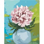 zuty Pivoňka na žlutomodrém pozadí 80 x 100 cm bez rámu a bez vypnutí plátna – Zboží Dáma
