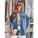 Dstreet Dámská džínová košile oversize DENIMOVA DY0467 Modrá světle – Zboží Dáma