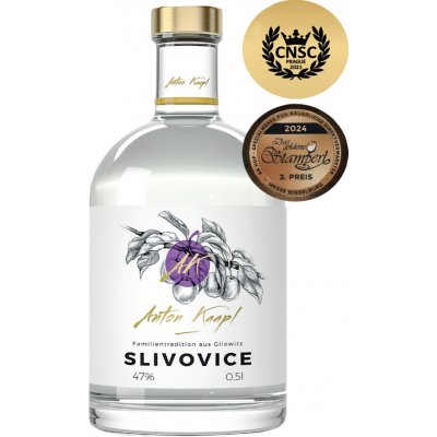 Anton Kaapl Slivovice 47% 0,5 l (holá láhev) – Zboží Mobilmania
