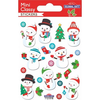 Global Gift samolepky GG vánoční MC 112018 Cute Snowmen 593858 – Hledejceny.cz