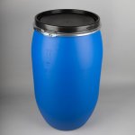 EKO-CONTAINER Plastový sud 220 l s víkem, na pevné látky – Zboží Dáma