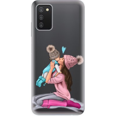 Pouzdro iSaprio - Kissing Mom - Brunette and Boy - Samsung Galaxy A03s