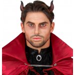 Čertovské latexové červenočerné rohy na gumičku – Sleviste.cz