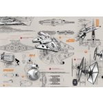 Komar 8-493 Obrazová fototapeta Star Wars vesmírná loď Blueprints rozměry 368 x 254 cm – Hledejceny.cz