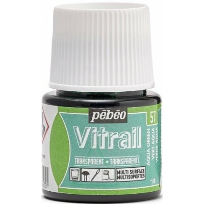 Pébéo Nevypalovací barva na sklo Vitrail 45 ml 57 Aqua Green – Hledejceny.cz