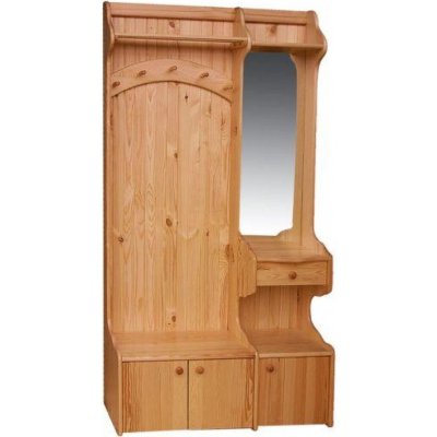 Nábytek z lesa Předsíňová stěna Western 02 masiv borovice 115/200/35 (š/v/h) – Sleviste.cz