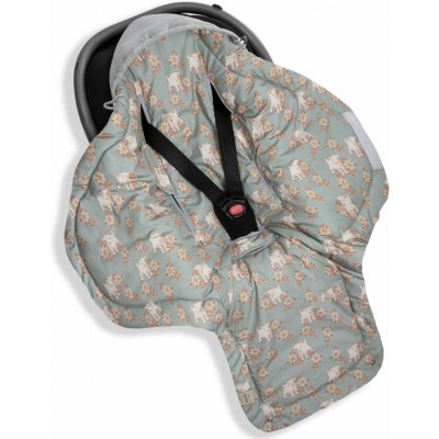 Sleepee Fusak zavinovačka deka do autosedačky Vintage Animals Sky Blue – Hledejceny.cz