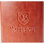 BRIXTON placatka Main Label Flask Brown – Sleviste.cz