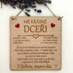 Dekorace z Česka Dřevěná cedulka pro dceru Podpis: Maminka – Hledejceny.cz