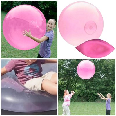 Kids World Gumová koule Bubble Ball 2v1 120 cm růžová – Zboží Mobilmania