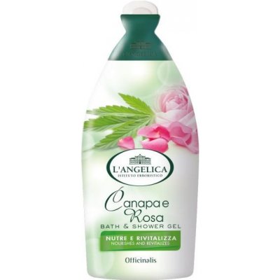 L'Angelica Officinalis Canapa e Rosa sprchový gel koupelová pěna konopí a růže 500 ml