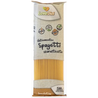 LoveDiet Bezlepkové kukuřičné těstoviny špagety 0,5 kg