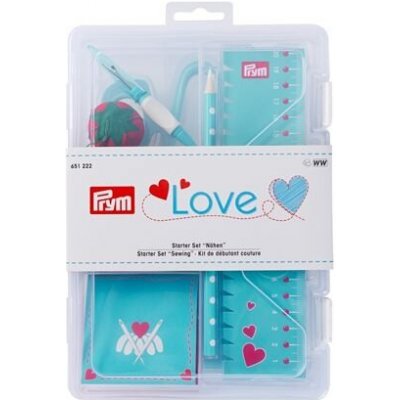 PRYM Šicí sada pro začátečníky PRYM LOVE MODRÁ, dvoupatrový box, rozměr 16x23x6cm – Zboží Dáma