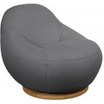 Cane-line Nízké otočné křeslo Gem, teak, potah AirTouch Grey – Hledejceny.cz