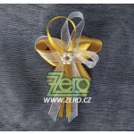 Vonička (vývazek) svatební - zlatá s perlovým květem – Zboží Dáma