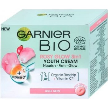 Garnier Bio Rosy Glow Šípkový olej a vitamín C 3v1 denní krém 50 ml