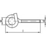 TOOLCRAFT 159630 Silný stropní hák 14 cm Galvanicky pozinkovaná ocel M10 20 ks – Hledejceny.cz