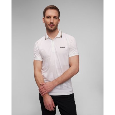 Boss pánská polokošile X Matteo Berrettini Patteo bílá – Zboží Dáma