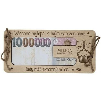 Dekorace z Česka, Přání k narozeninám - milion korun – Sleviste.cz