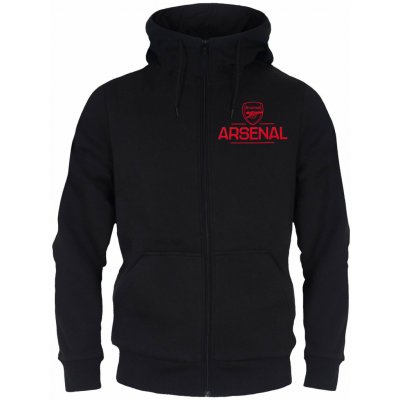 Mikina Arsenal FC černá kapuce zip – Sleviste.cz