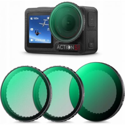 K&F Concept Sada filtrů 3v1 Pl + Nd2-32 + černý difuzér 1/4 pro DJI Osmo Action 3 4 5 Pro Sku.2360 – Zboží Živě