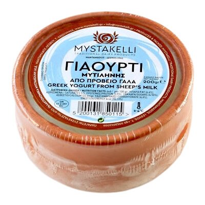 Mystakelli Tradiční řecký jogurt z ovčího mléka v hliněné nádobě 200 g – Zboží Dáma