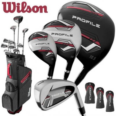 Wilson Profile 10 holí + stand bag set levý grafit – Sleviste.cz