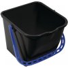 Úklidový kbelík Extera Plastový kbelík Manutan s výlevkou 15 l černý modrý