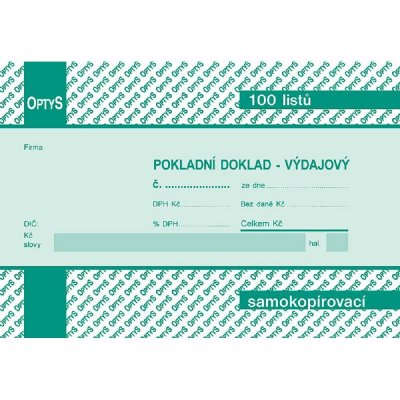 Optys 1069 Pokladní doklad - výdajový – Zboží Mobilmania