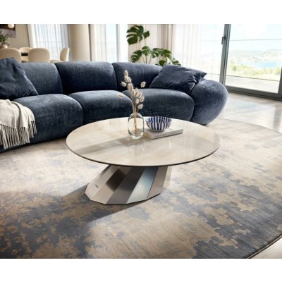 Delife Edge kulatý 100×100 cm keramika onyx champagne Sarity kov černá – Hledejceny.cz