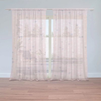 Záclony Barevné křížky: 2 ks - 150x250 cm - Sablio – Hledejceny.cz
