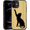 Pouzdro a kryt na mobilní telefon Apple PROTEMIO 28287 BAMBOO Dřevěný kryt Apple iPhone 12 Mini CAT (085)