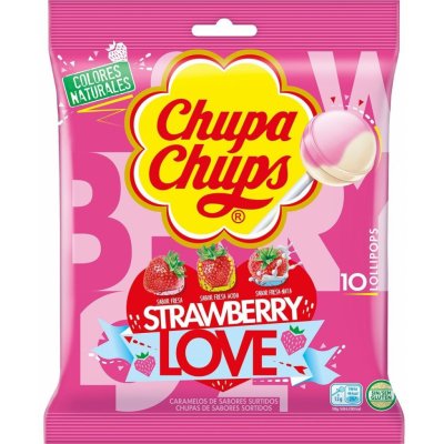 Chupa Chups Strawberry LOVE lízátka 10x12 g – Zbozi.Blesk.cz