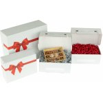 Eobaly.cz Dárková krabice s potiskem mašle 363x290x125, bílá 40 ks – Zboží Živě