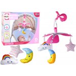 LEANToys Dětský kolotoč nad postýlku s klipem Sky Pink – Zboží Dáma