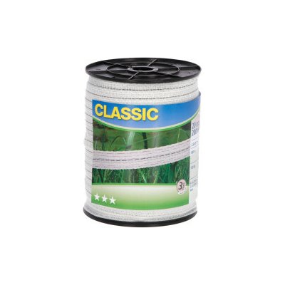 Ohradníková páska Classic 200 m 20 mm bílá 4×0 2 + 2×0 3 Niro – Hledejceny.cz