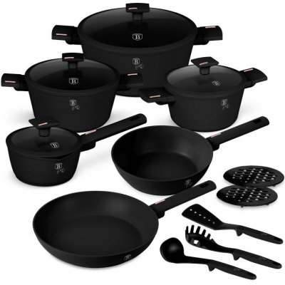 BERLINGERHAUS Sada nádobí s titanovým povrchem 15 ks Monaco Collection BH-8246 – Zboží Mobilmania