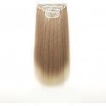 Vlasy clip in 4 pásy - písčitá blond rovné vlasové příčesky 55 cm – Sleviste.cz